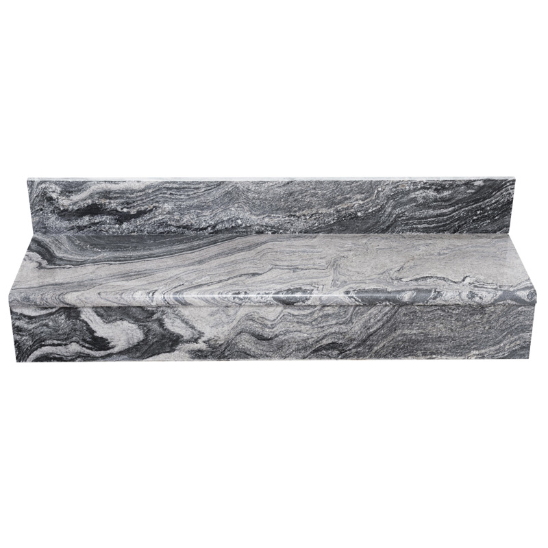 Granite Step with Riser Juparana Grey different size 100/120/130/150/160 CM